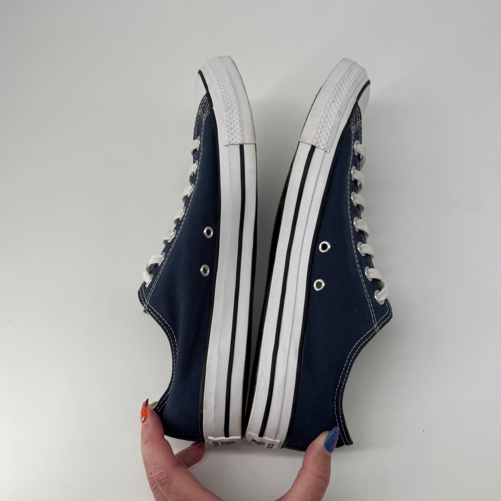 Converse Chuck Taylor Low Top Shoes M10.5 W12.5 Navy Retro Skater Indie Classic - Picture 6 of 9